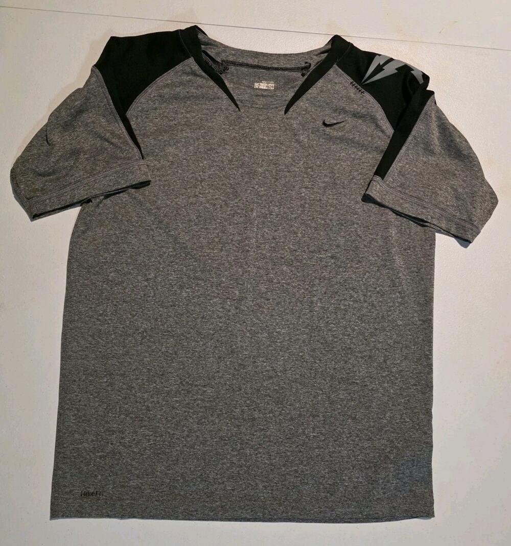 Nike Kobe Bryant Dri-FIT Shirt Youth XL Gray Black Mamba Sheath Basketball